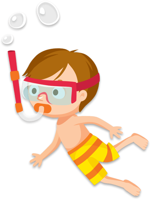 boy snorkeling